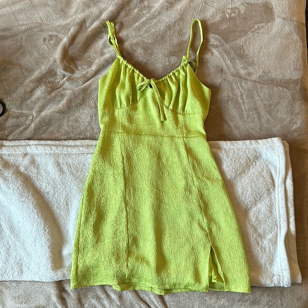 Boutique bright green mini dress